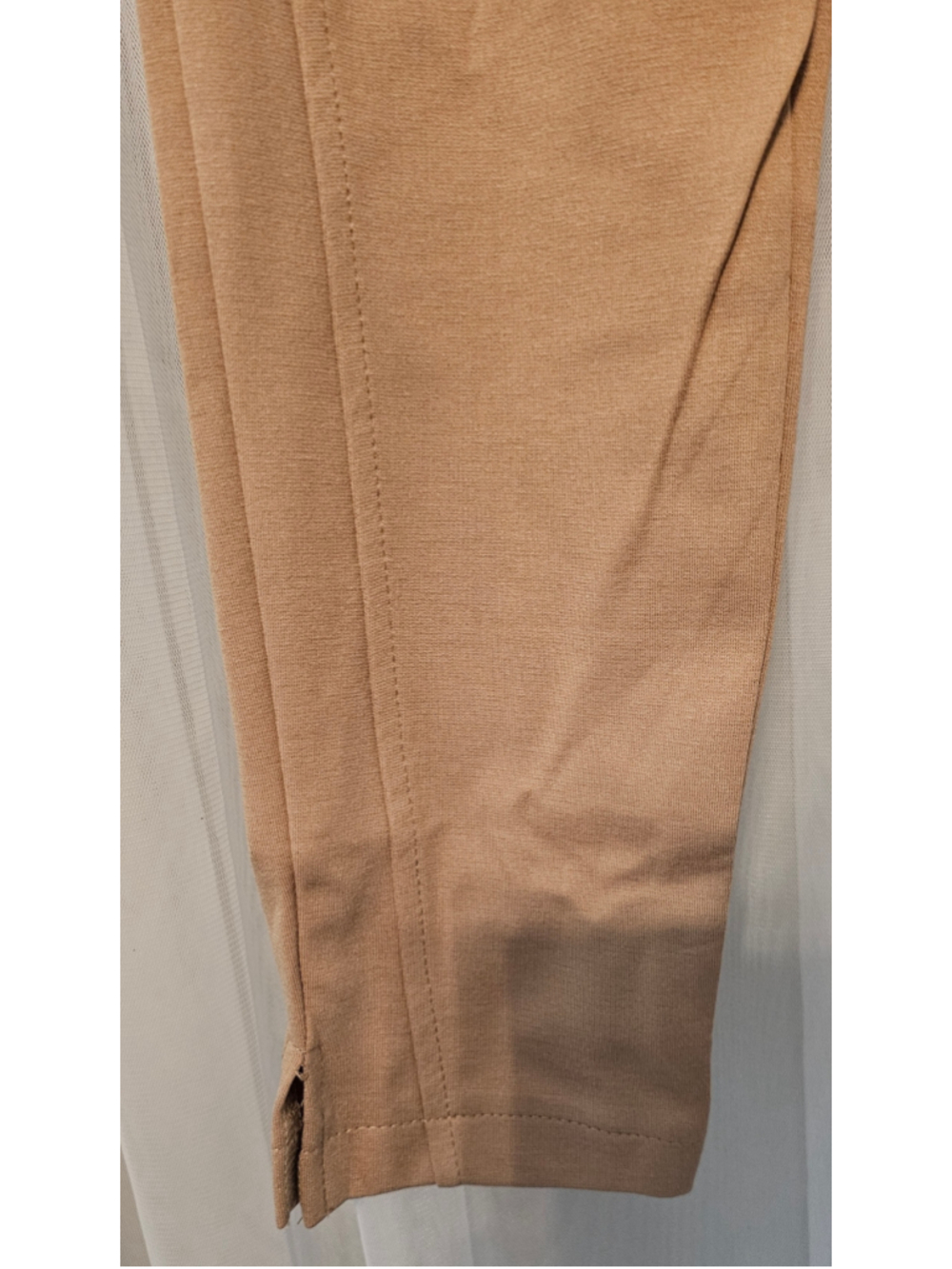 Dear Scarlett Magic Ankle Crop Skinny Pants, 28" inseam, size large, Khaki - Picture 3 of 5